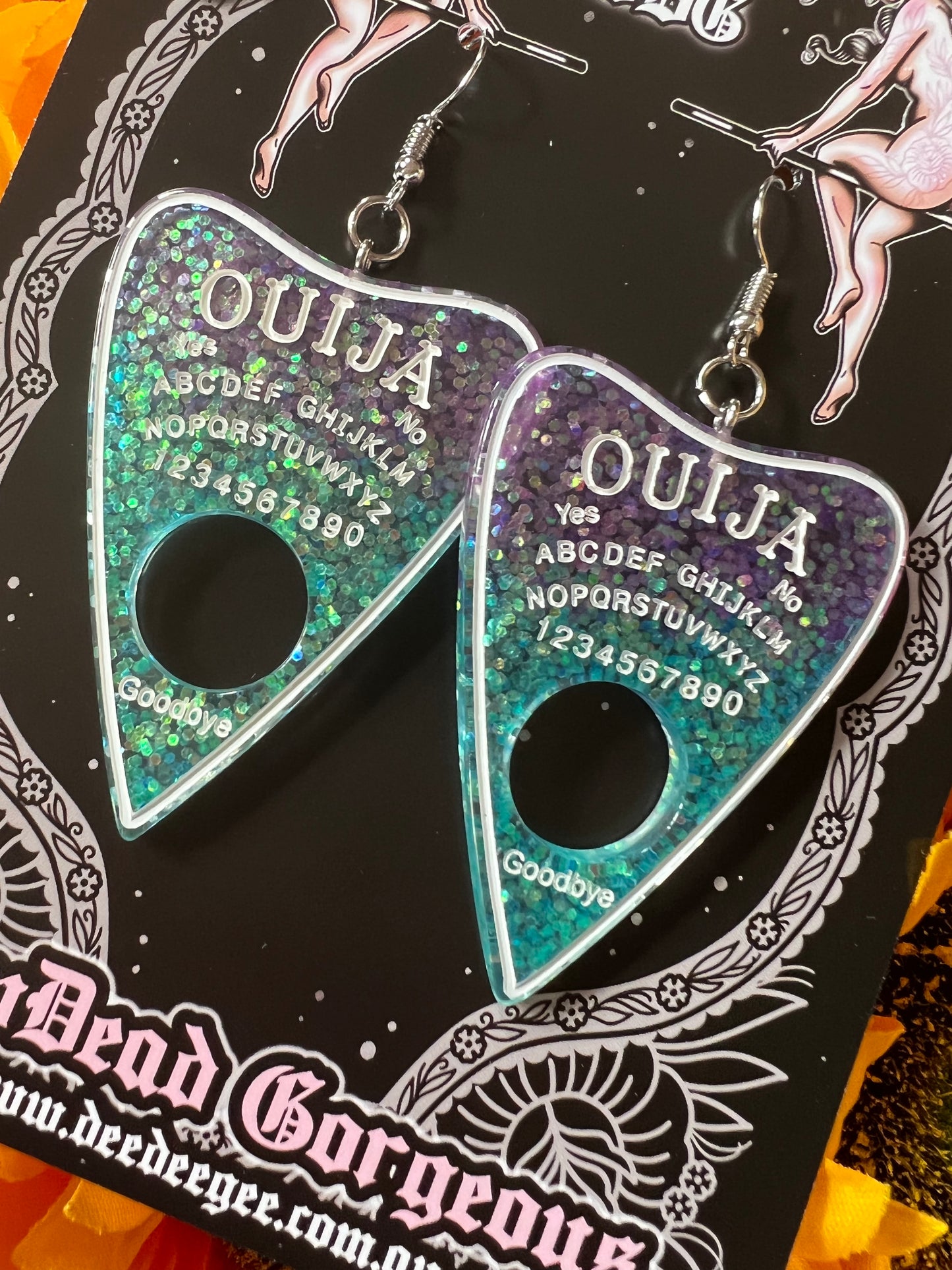 WAKE THE DEAD - Sparkle Planchette Earrings