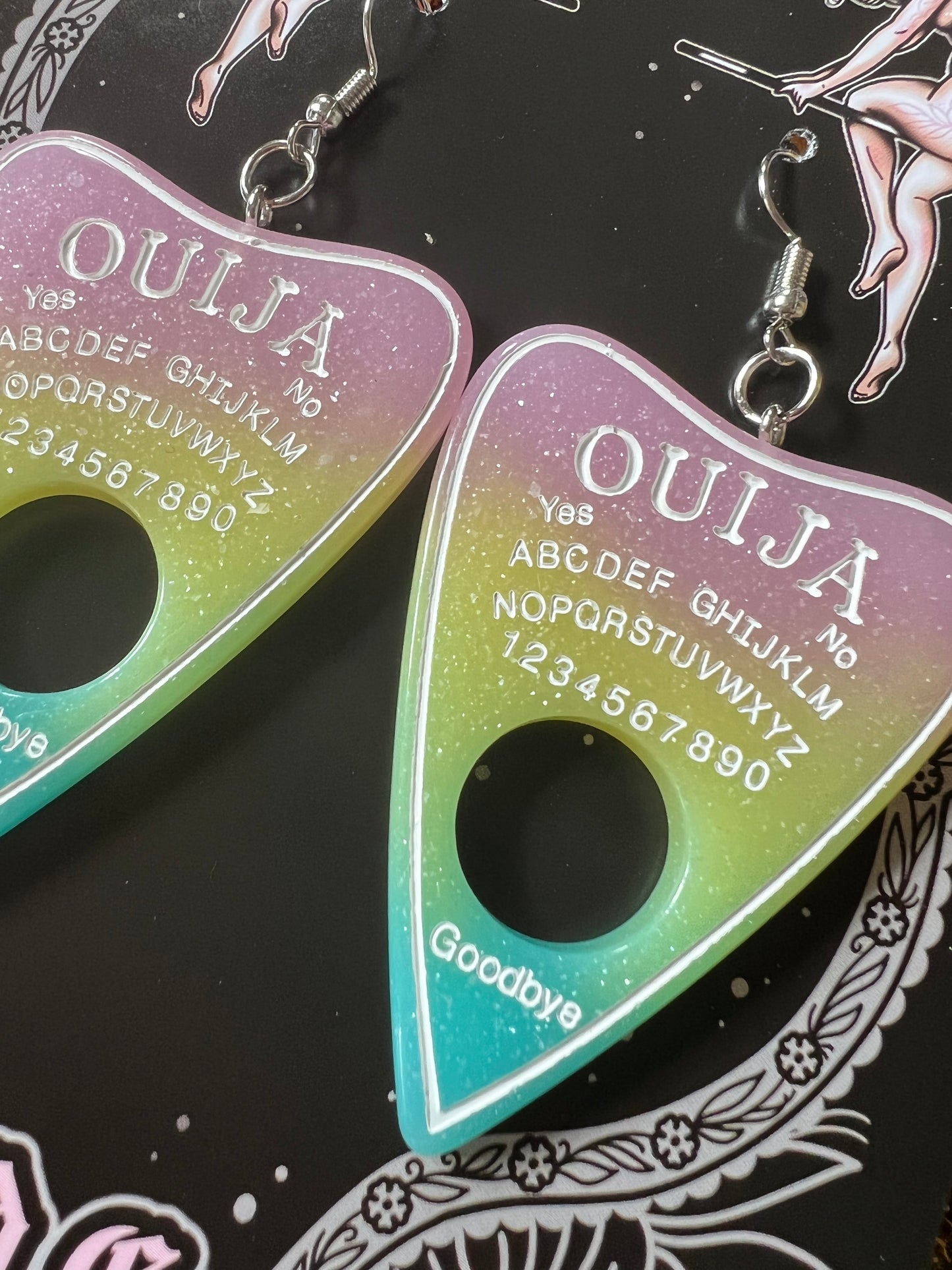 WAKE THE DEAD - Rainbow Planchette Earrings