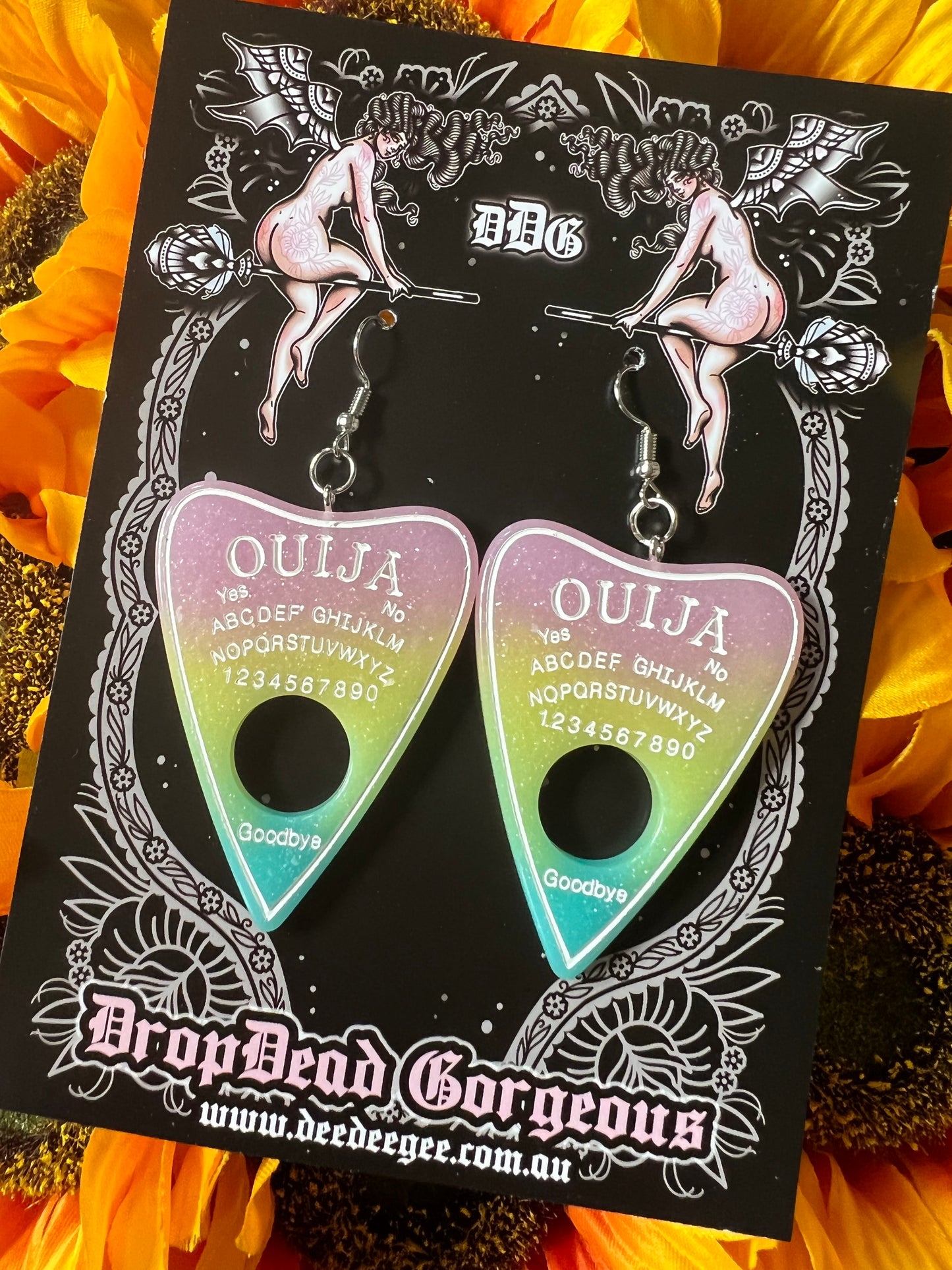 WAKE THE DEAD - Rainbow Planchette Earrings
