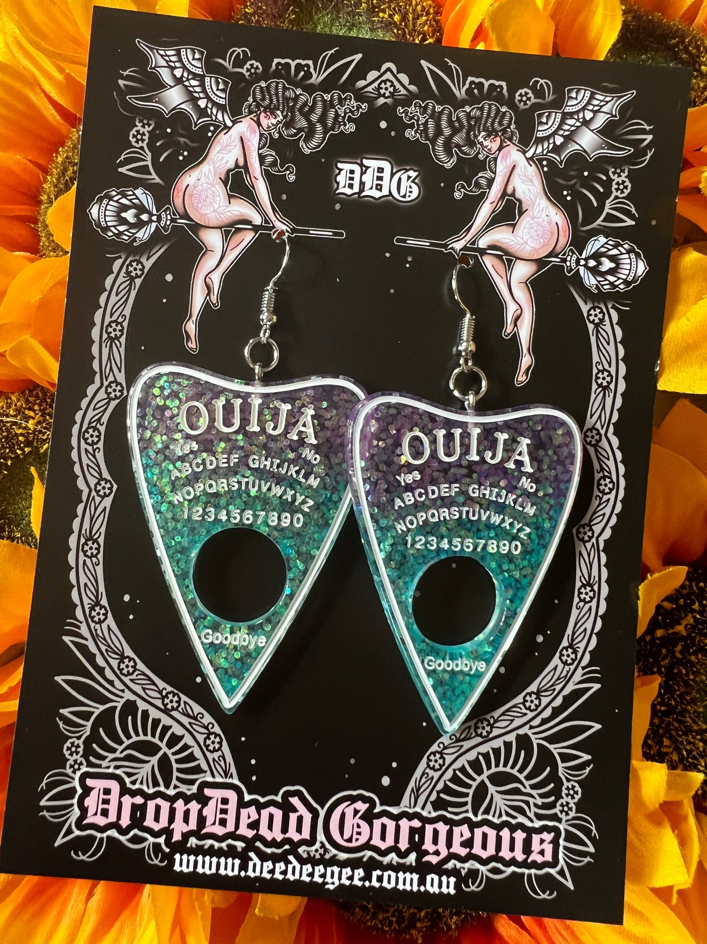 WAKE THE DEAD - Sparkle Planchette Earrings