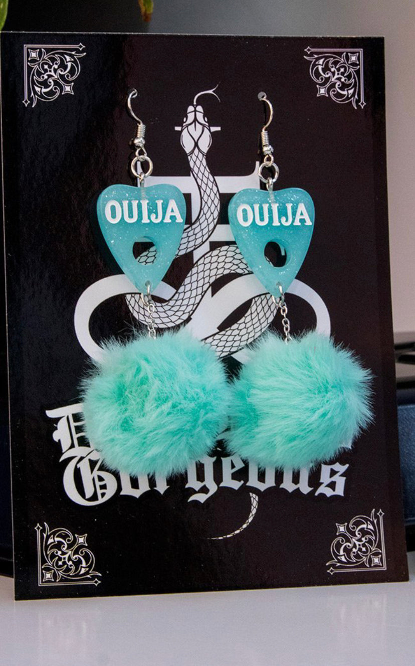 FLUFF GOTH - Aqua Ouija Earrings