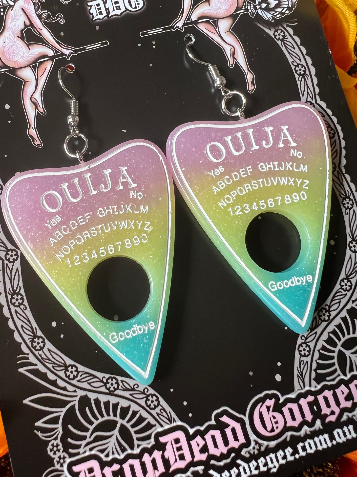 WAKE THE DEAD - Rainbow Planchette Earrings
