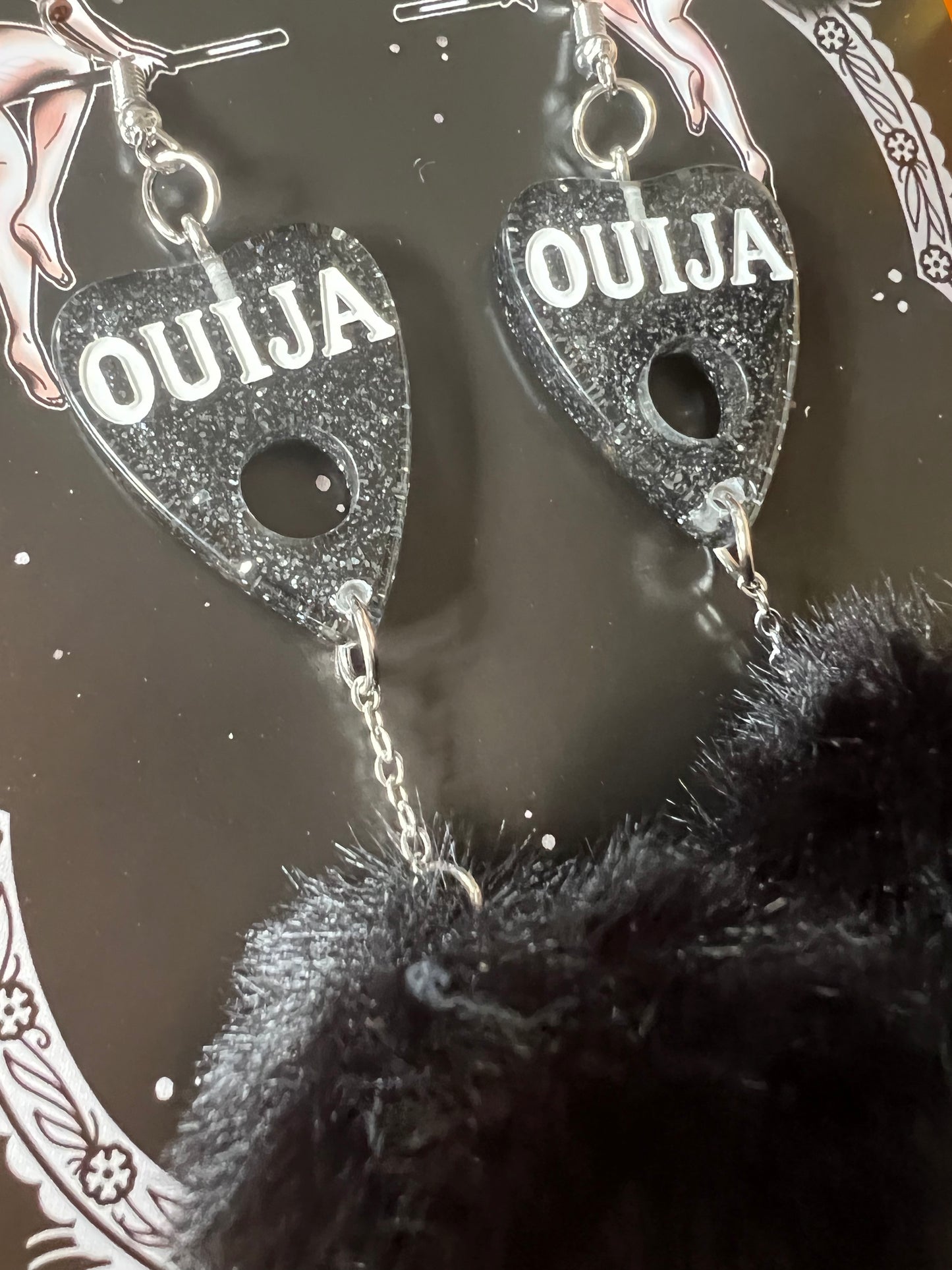FLUFF GOTH - Black Ouija Earrings
