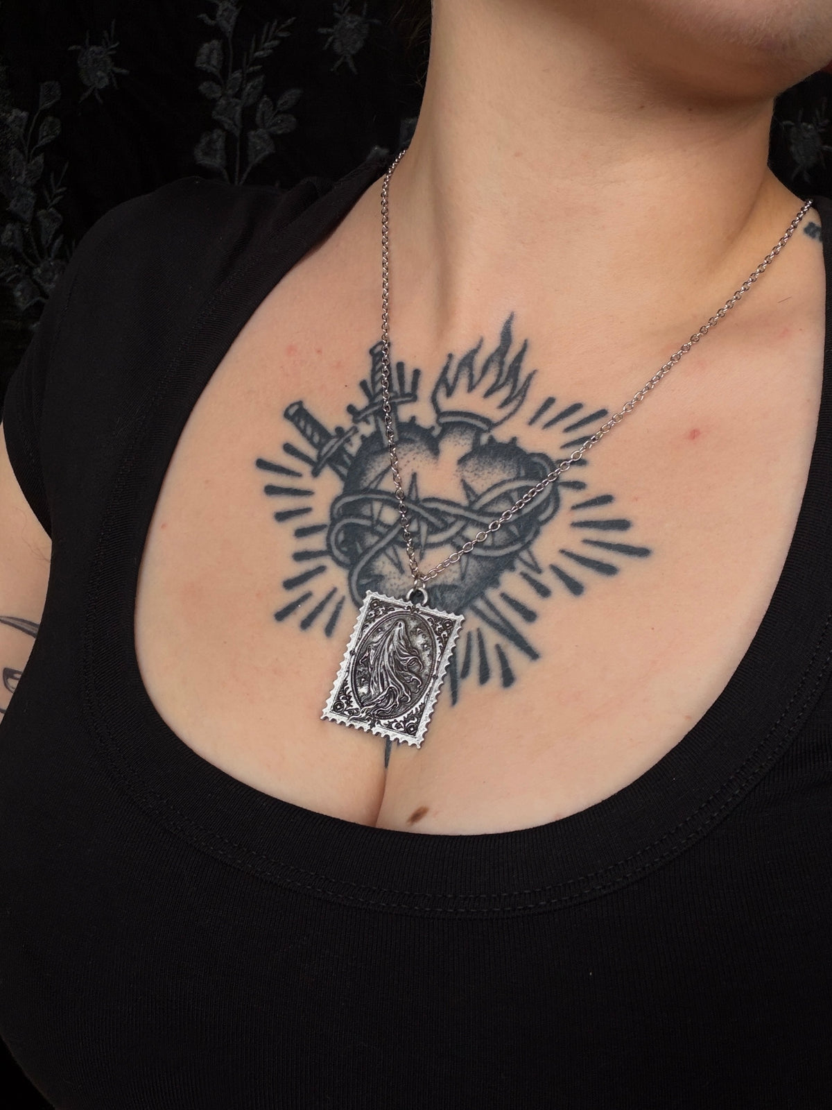 MESSAGES FROM THE OTHER SIDE - Mother of Hades Ghost Stamp Necklace