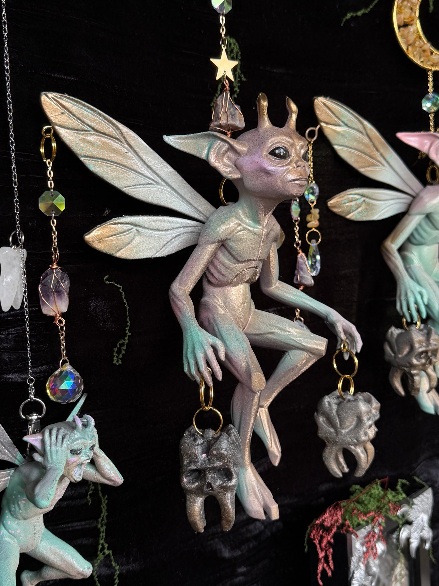 CUSTOMISED - tooth fairy cryptid gemstone hanger