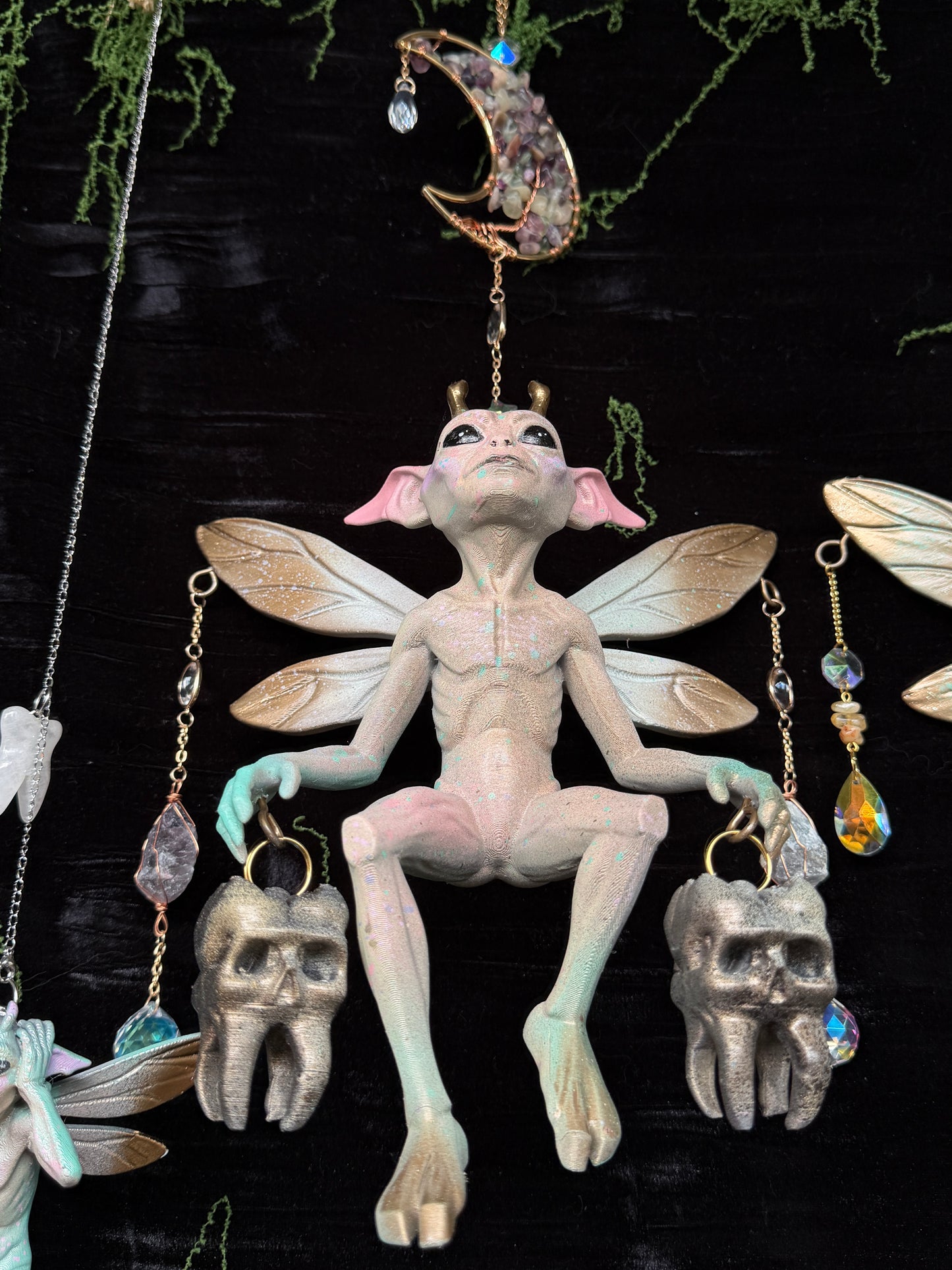 CUSTOMISED - tooth fairy cryptid gemstone hanger