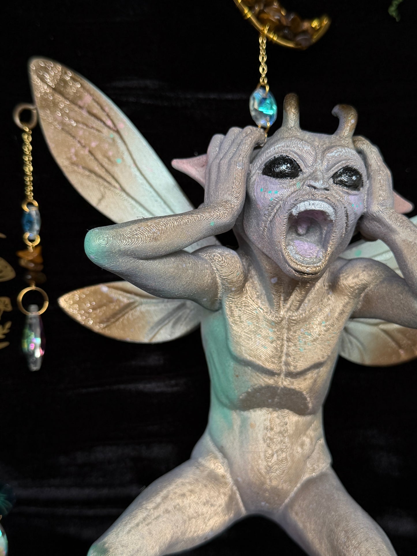 CUSTOMISED - tooth fairy cryptid gemstone hanger