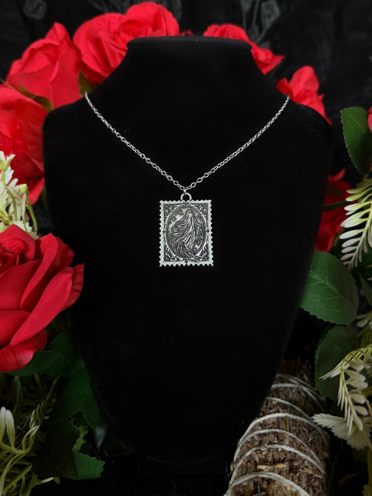 MESSAGES FROM THE OTHER SIDE - Mother of Hades Ghost Stamp Necklace