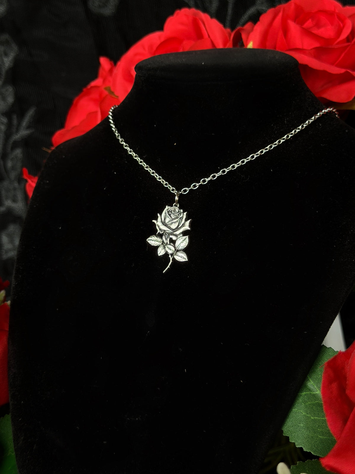MINI CONDOLENCES ROSE - Mother of Hades Mini Rose Necklace