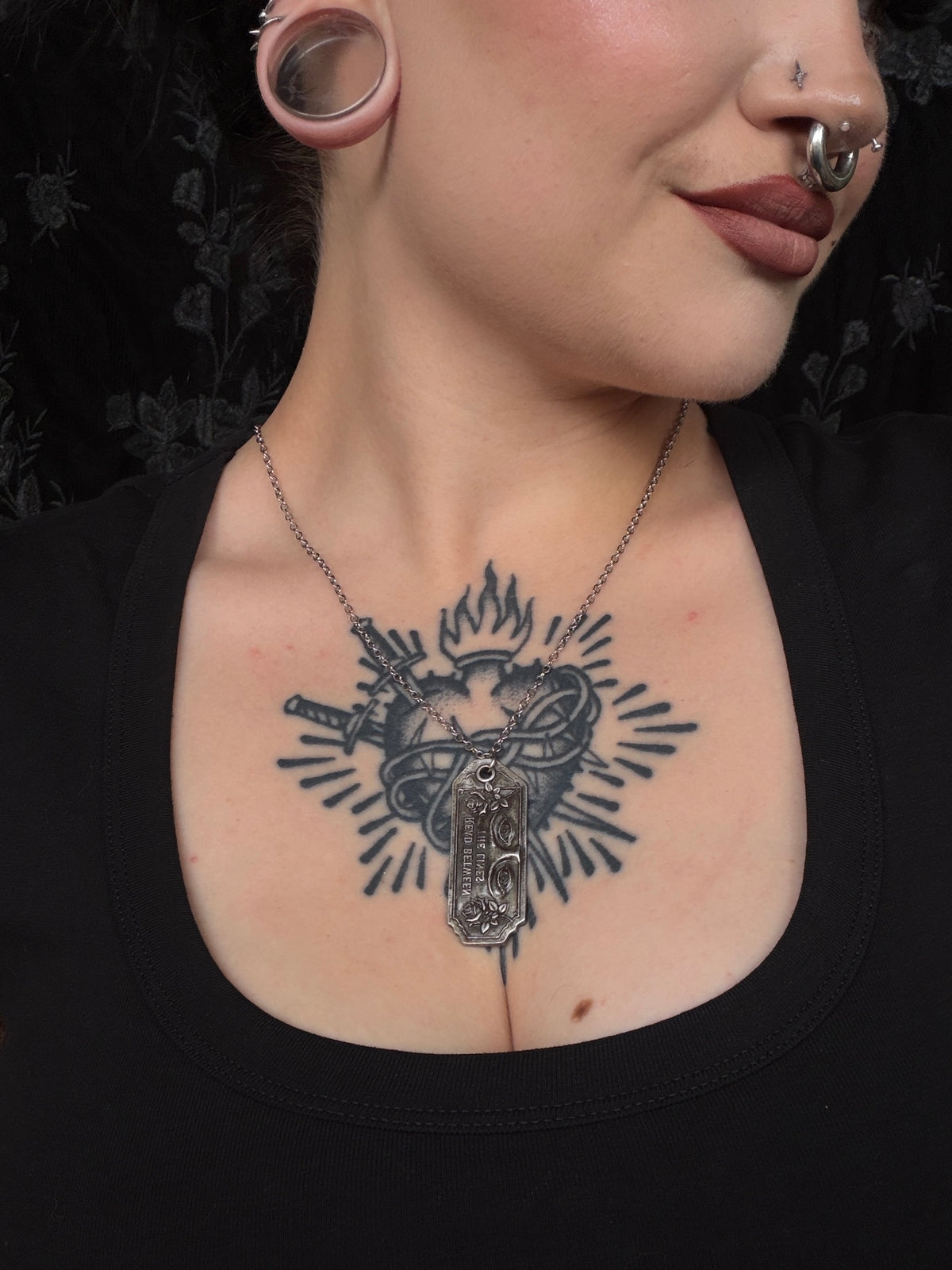 HIDING IN PLAIN SIGHT - Mother of Hades Tag Necklace