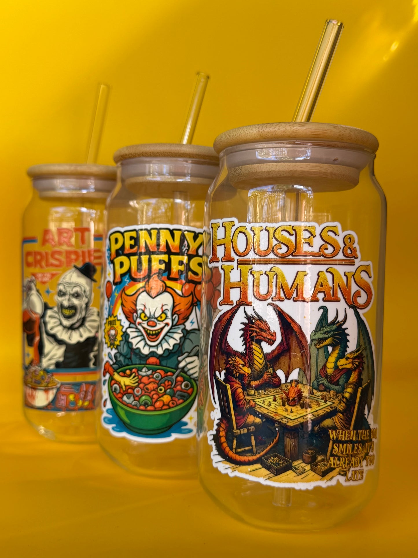 HOUSES & HUMANS - Glass Latte Drink Cup