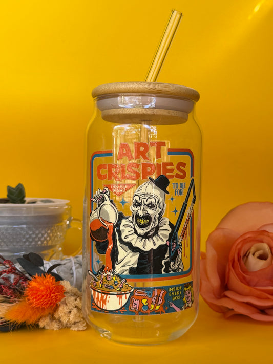 ART CRISPIES - Glass Latte Drink Cup