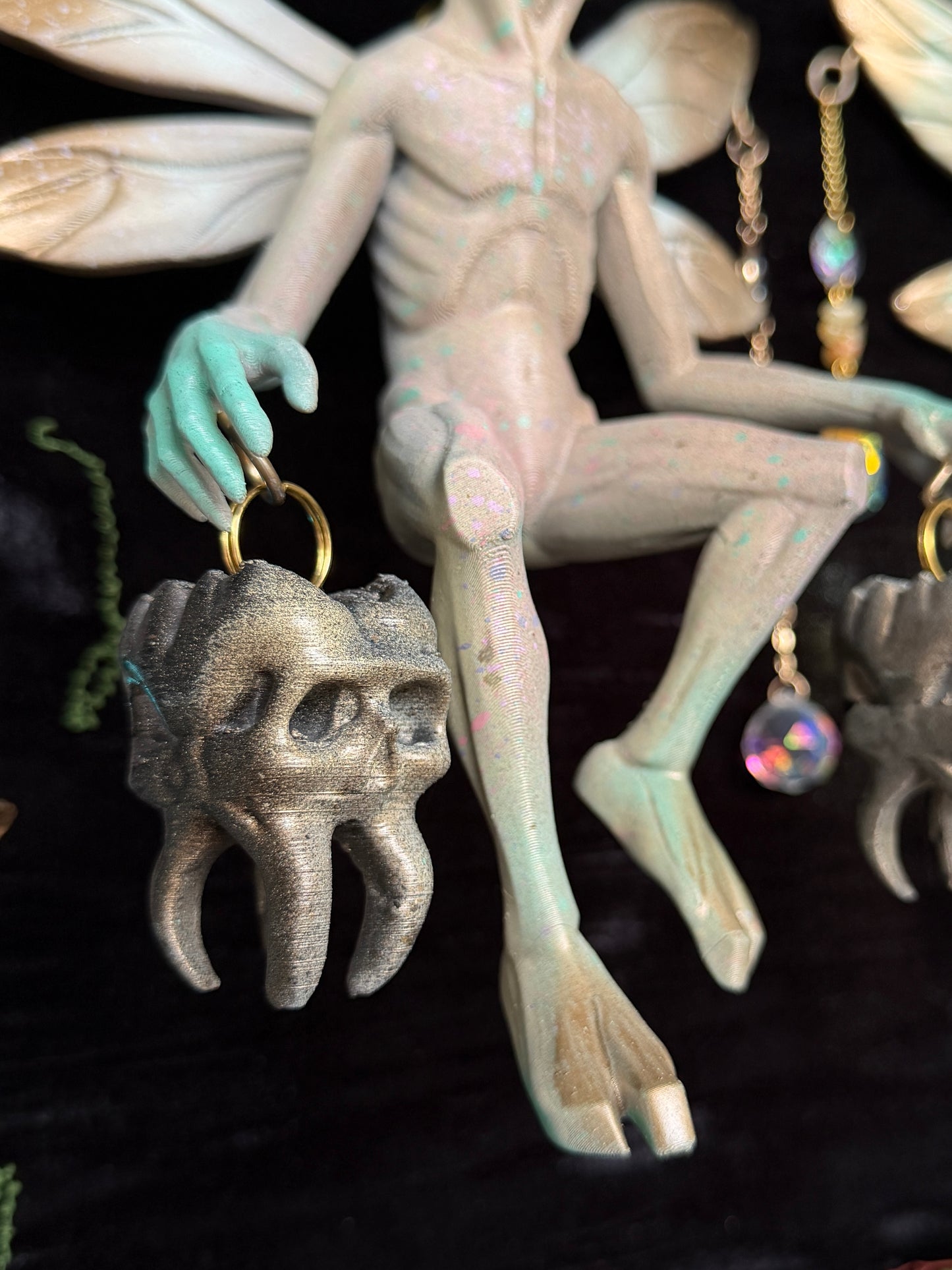 CUSTOMISED - tooth fairy cryptid gemstone hanger