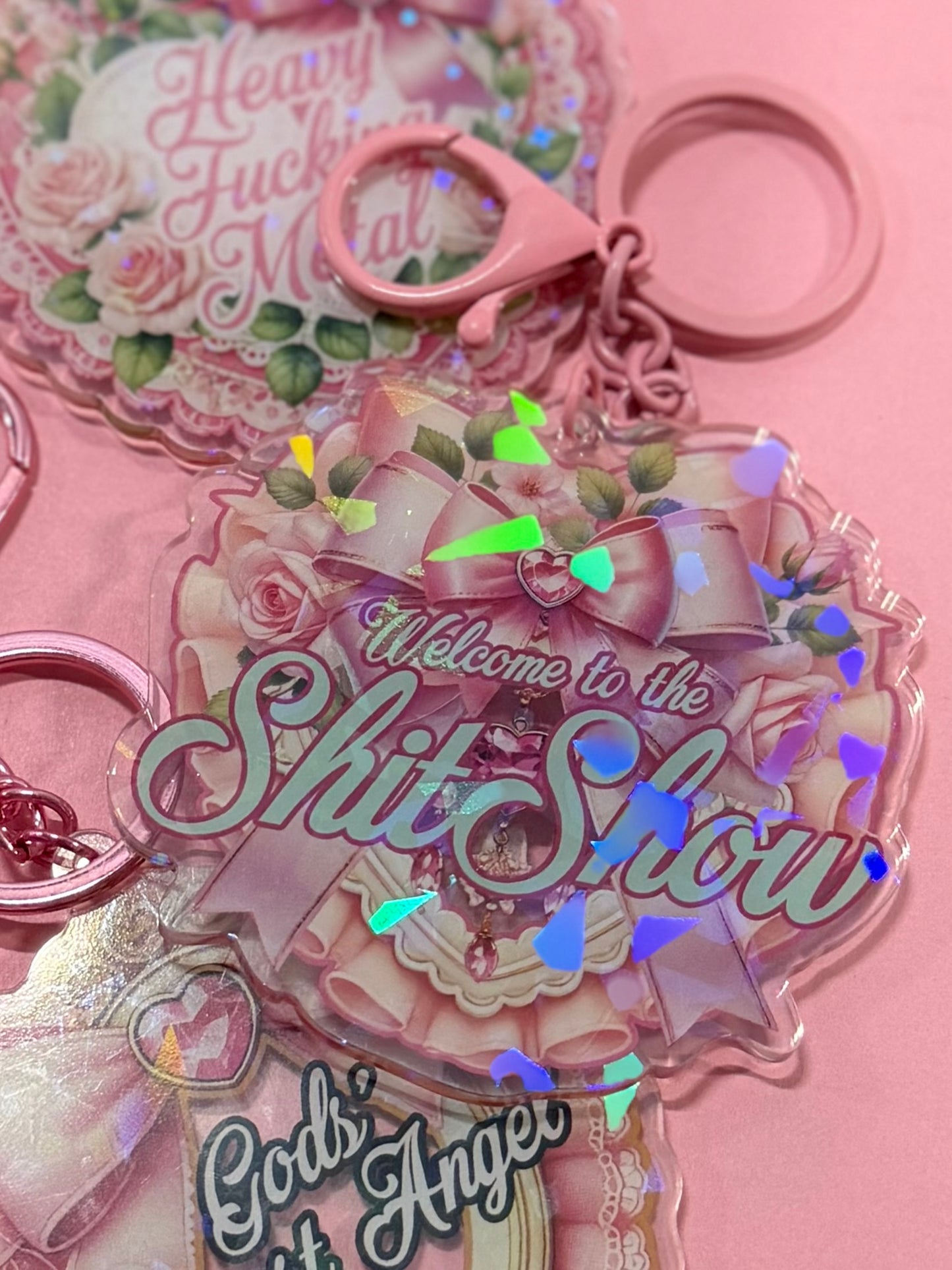 WELCOME TO THE SHIT SHOW - Drop Dead Gorgeous Iridescent Keychain