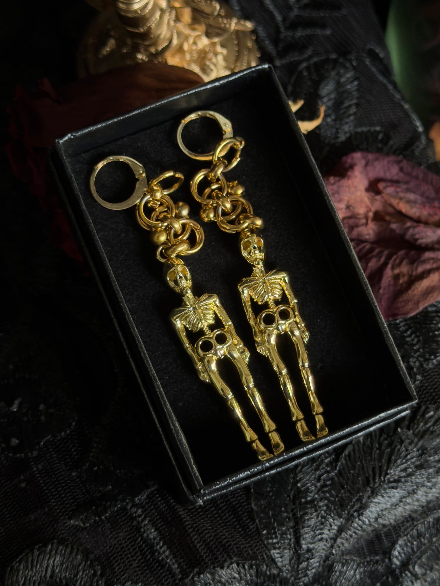 THE LOVERS - 18 Karat Gold Plated Skeleton Ear Hanger