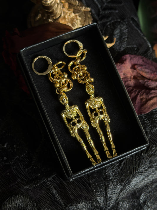 THE LOVERS - 18 Karat Gold Plated Skeleton Ear Hanger