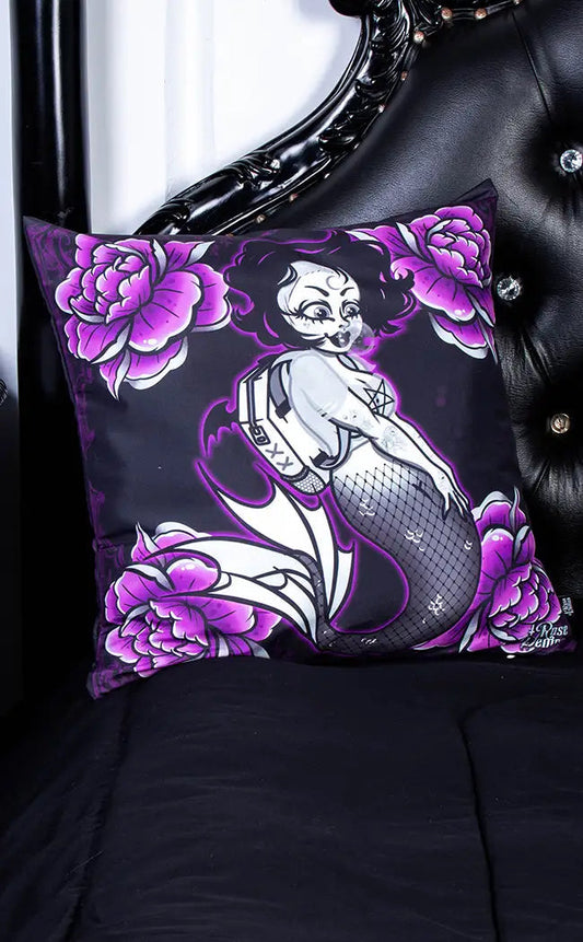 VIOLET SPOOKY SIREN - Cushion Cover
