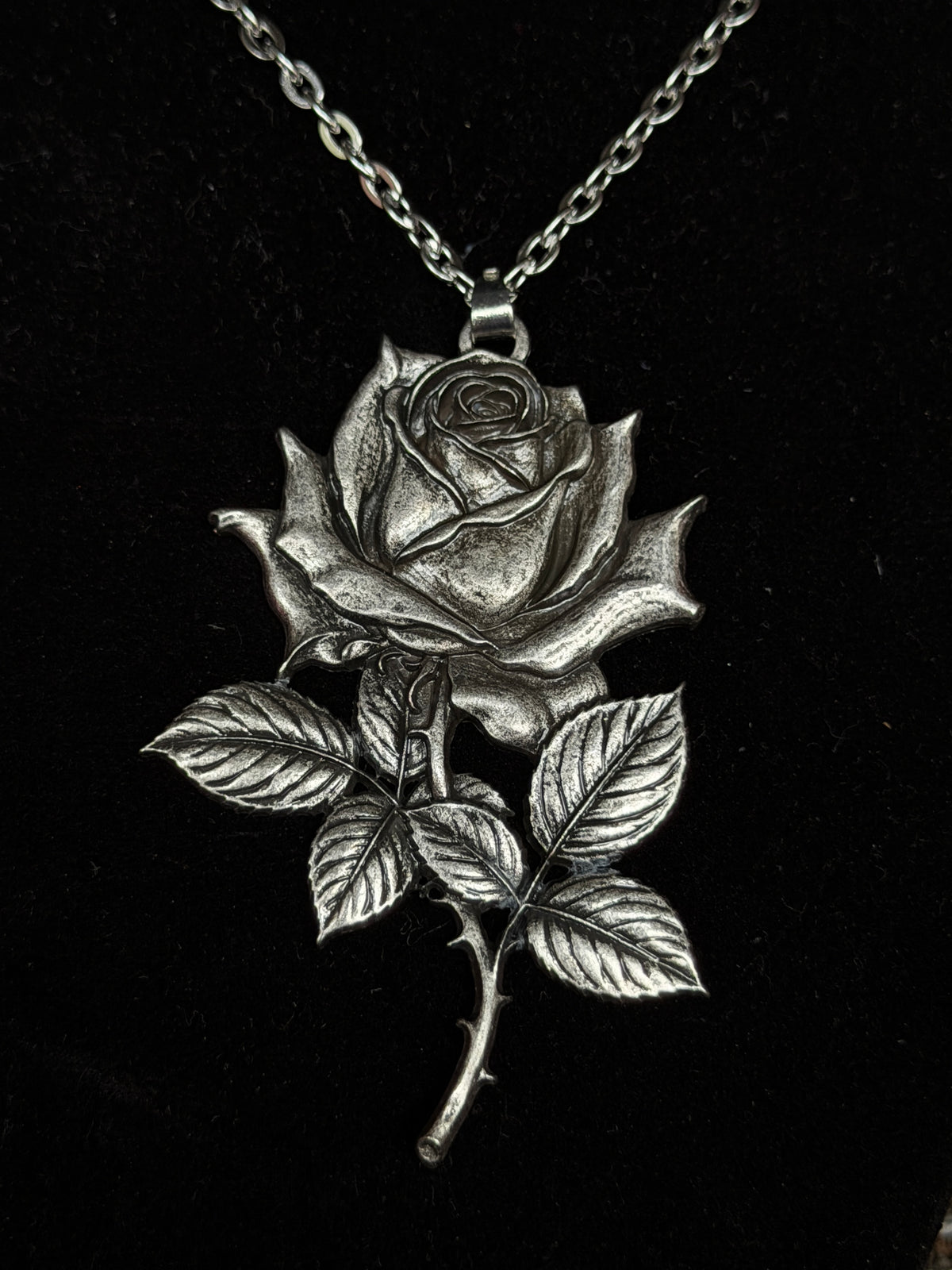 CONDOLENCES ROSE - Mother of Hades Rose Necklace