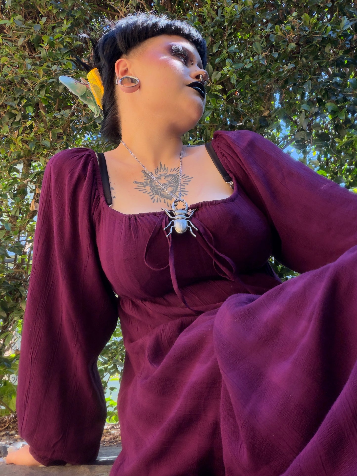 STAG BEETLE - Mother of Hades Insect Life Size Necklace