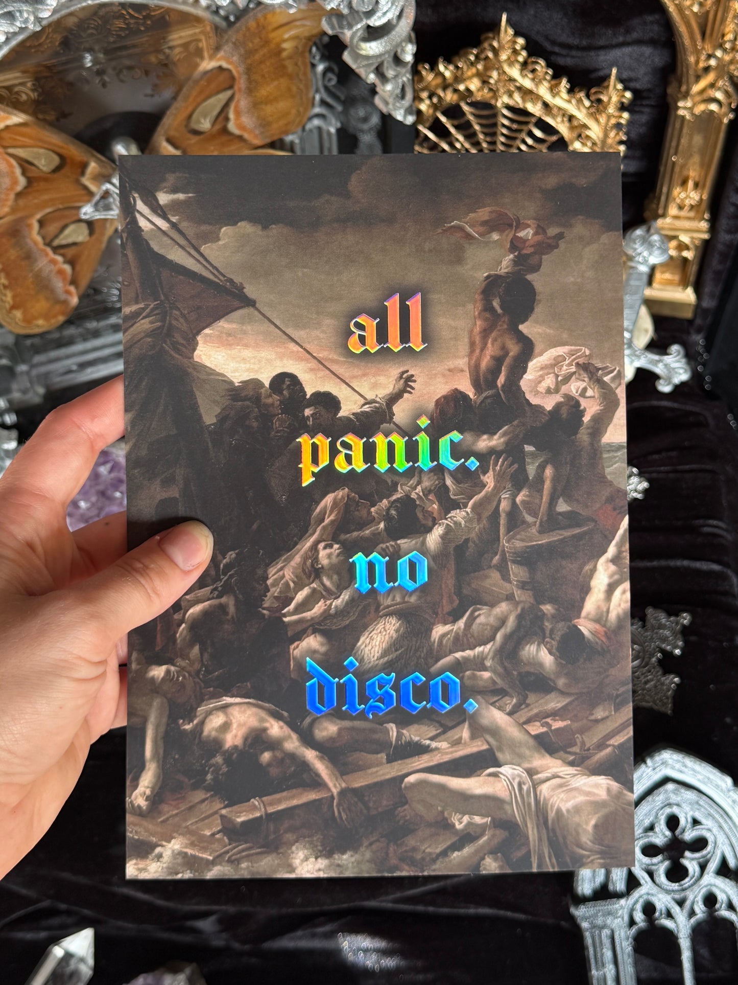 ALL PANIC NO DISCO - A5 Satin Holographic print