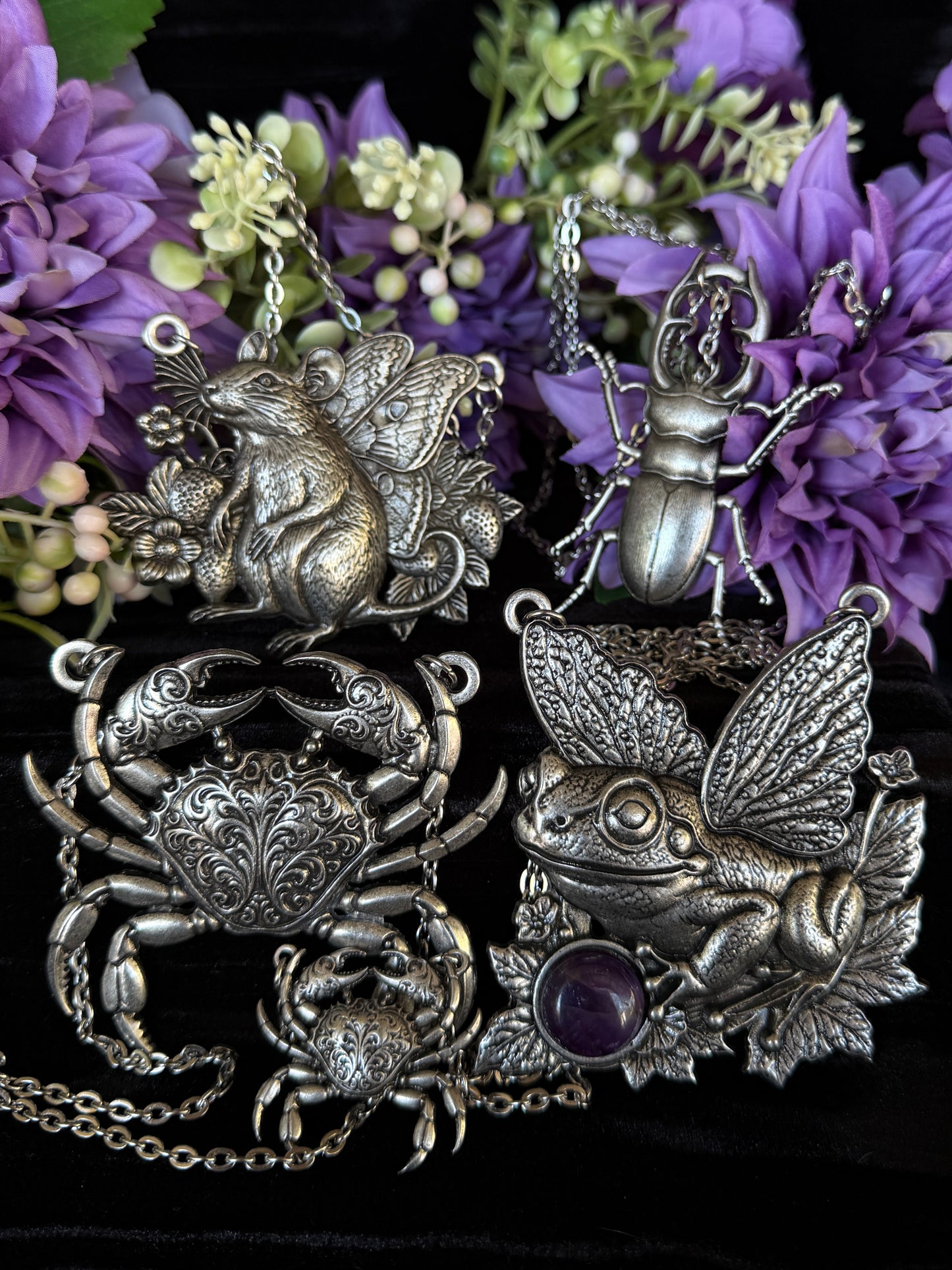 STAG BEETLE - Mother of Hades Insect Life Size Necklace