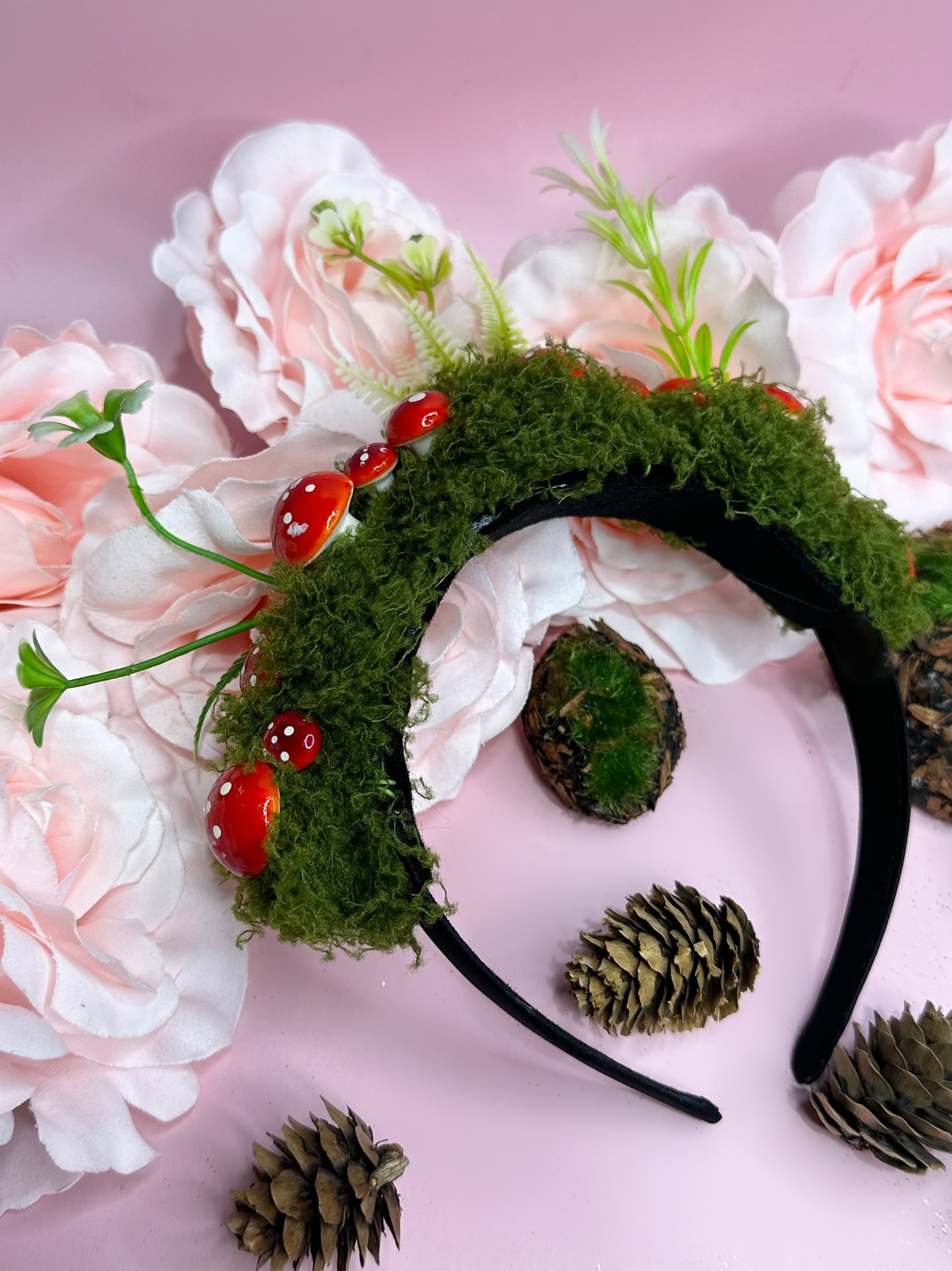 FAIRY RING - mushroom and moss headband