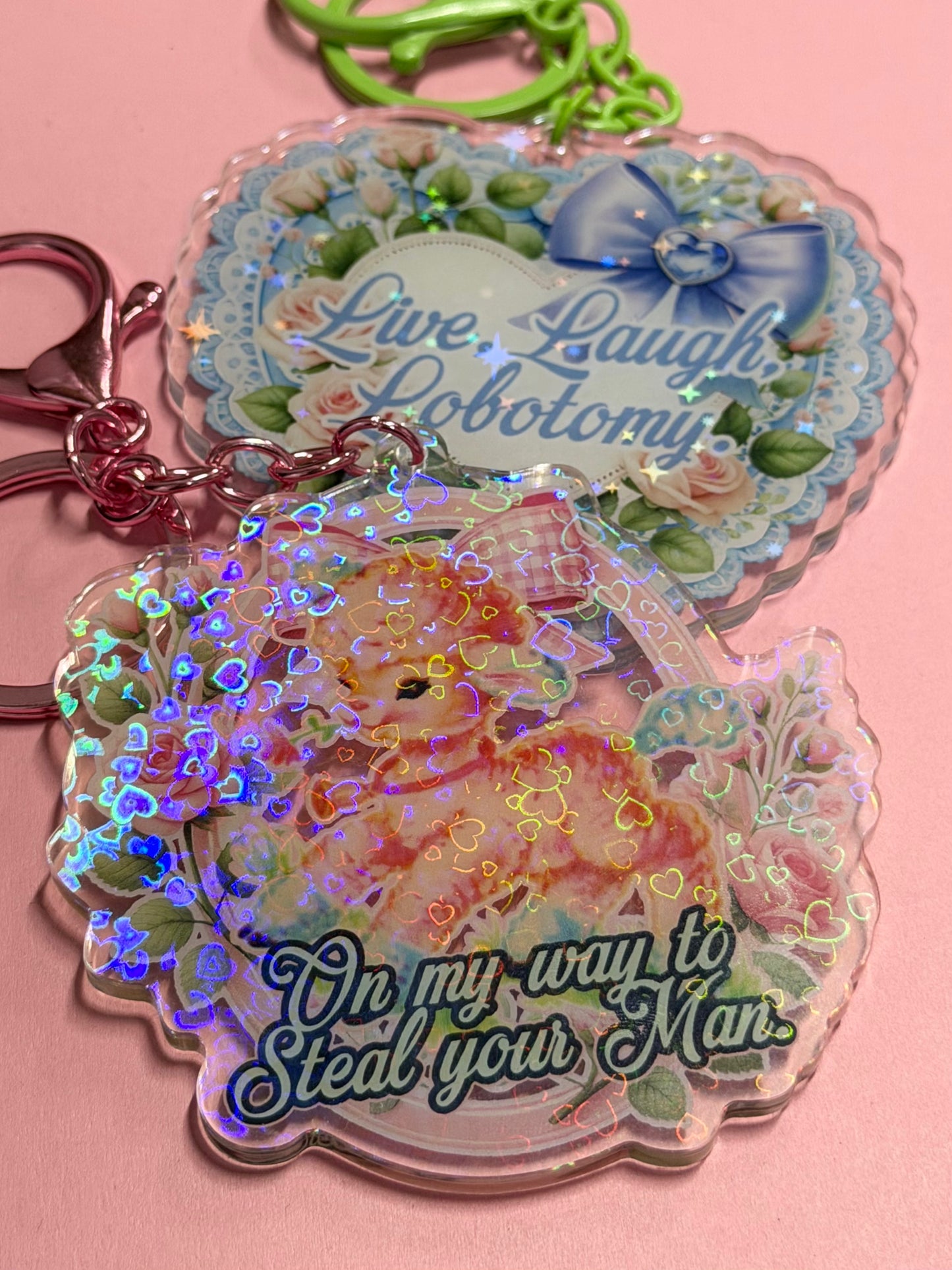 STEAL YOUR MAN - Drop Dead Gorgeous Iridescent Keychain