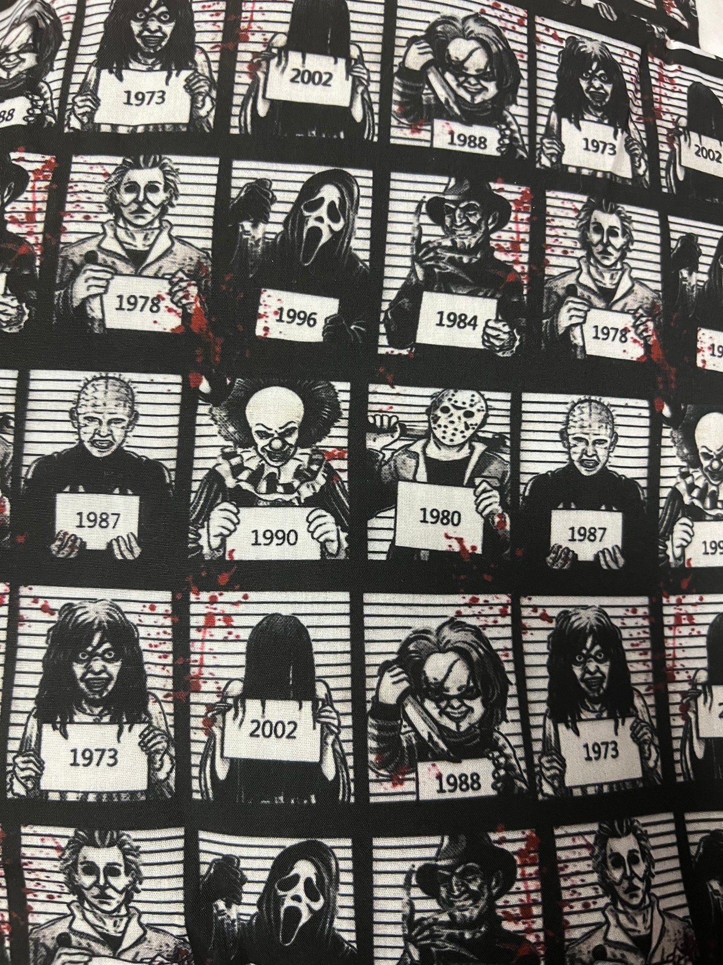YEAR OF THE SERIAL KILLERS  - Polycotton Fabric from Japan