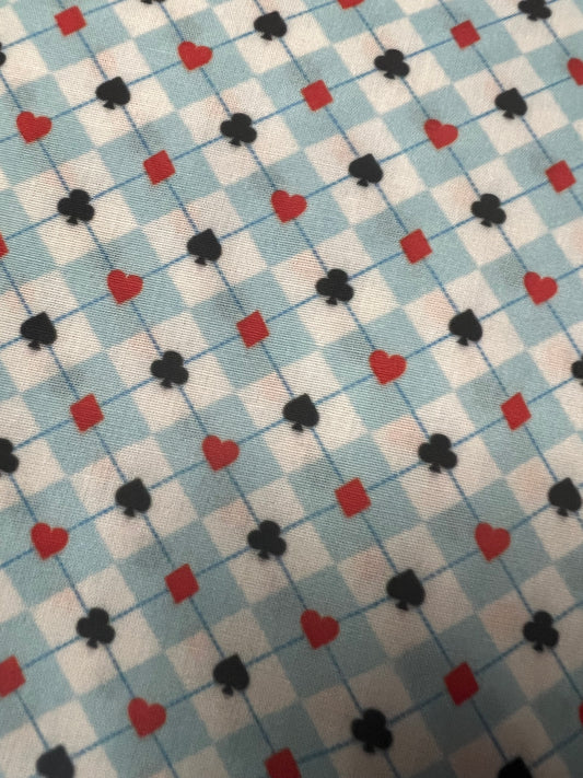 ALICE IN WONDERLAND ARGYLE - Polycotton Fabric from Japan