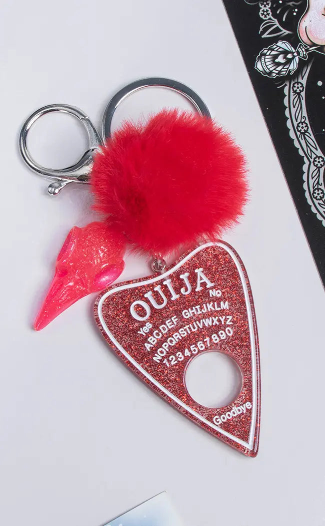 Ouija Planchette Keychain - Red