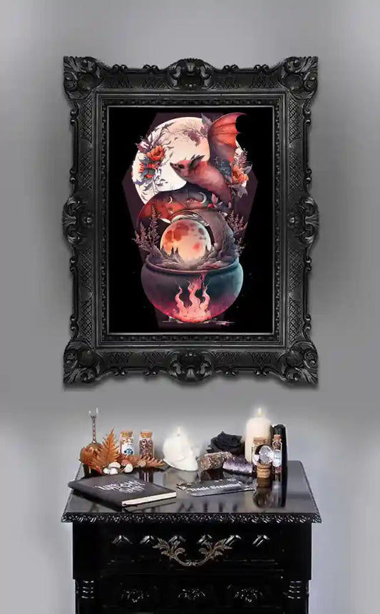 BLOOD MOON - a3 canvas print