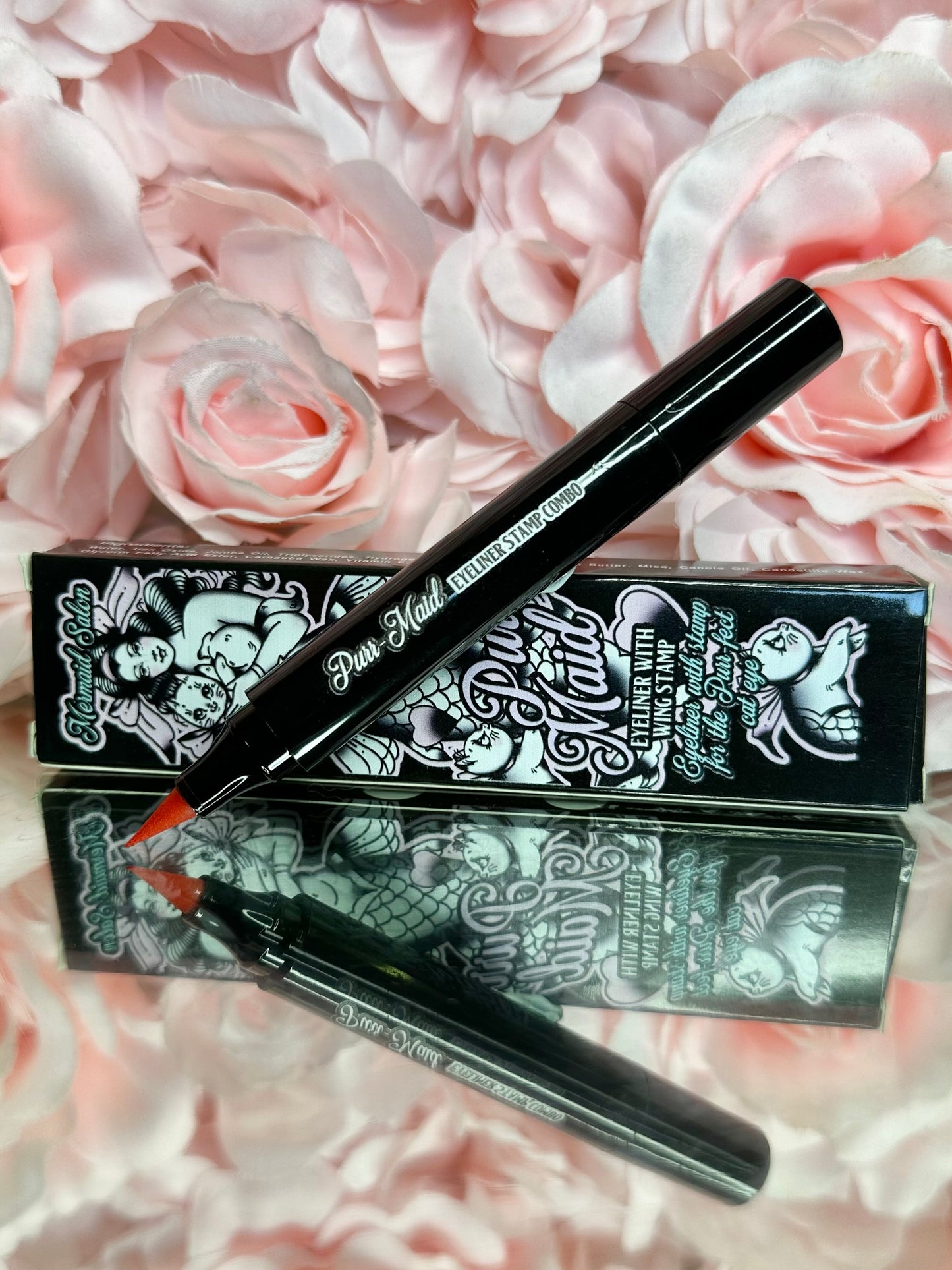 PURRMAID RED - Eyeliner stamp with liquid liner