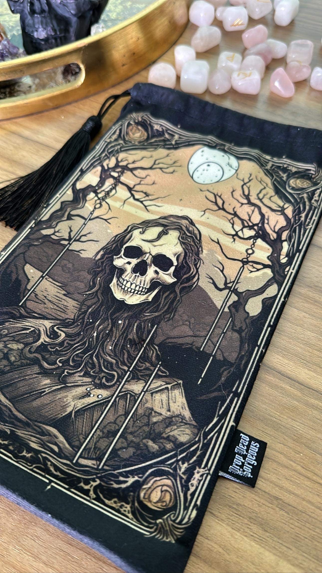 The Grim Keeper- Velvet Tarot Bag