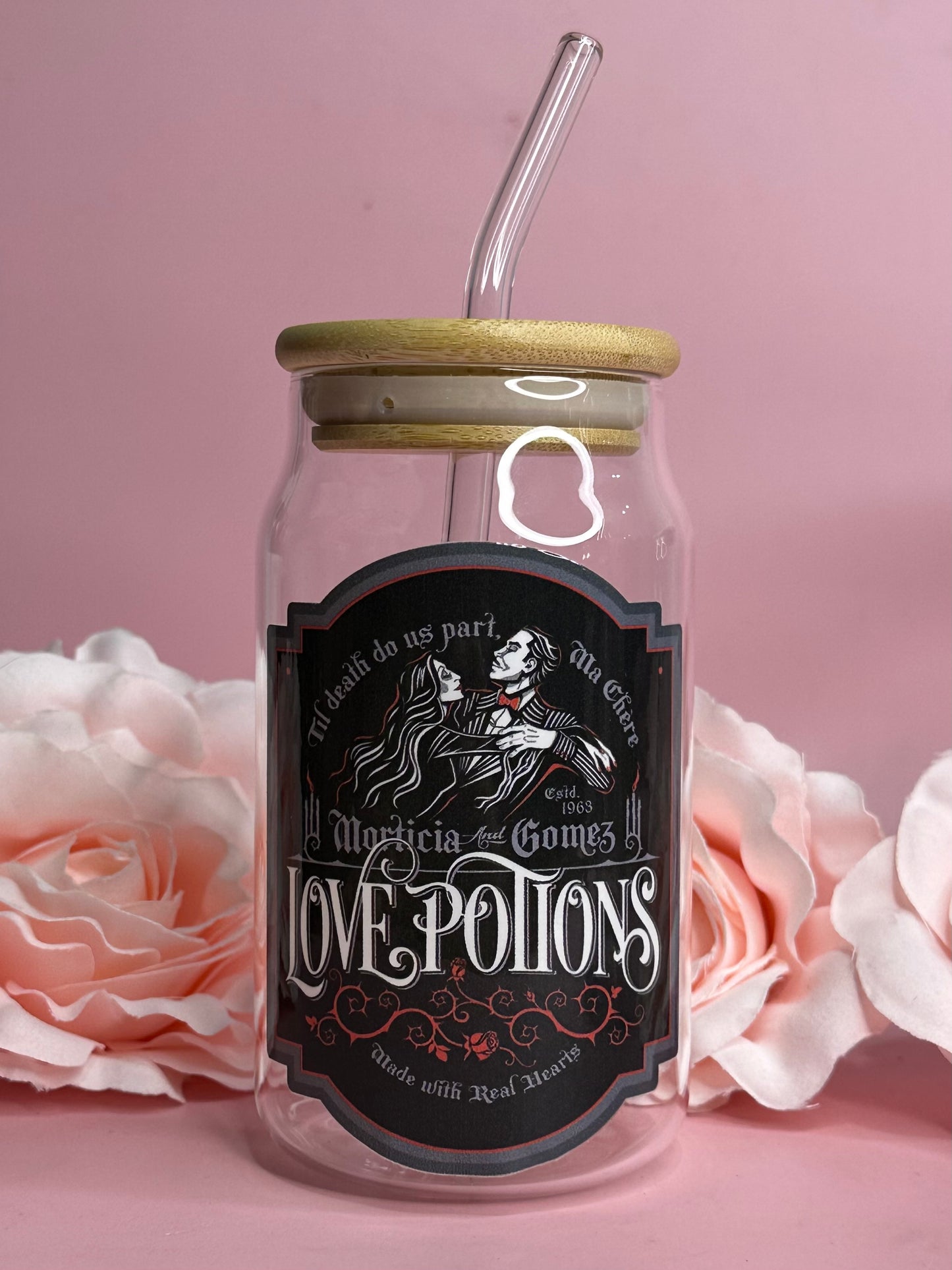 LOVE POTIONS - Glass Latte Drink Cup