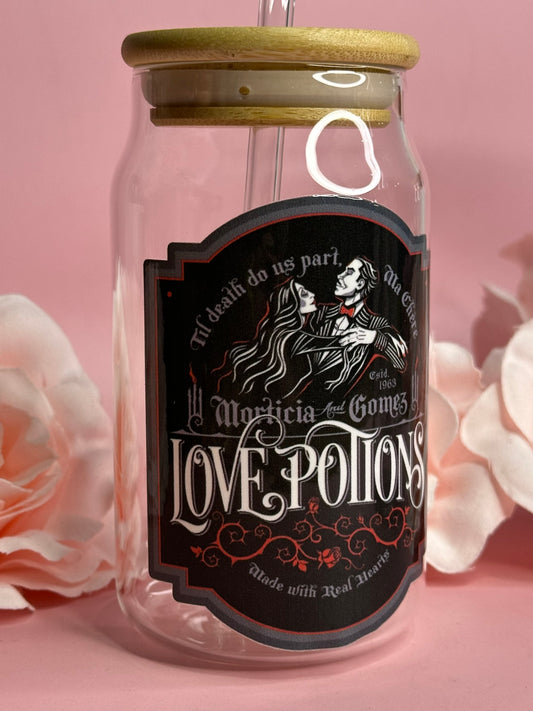 LOVE POTIONS - Glass Latte Drink Cup