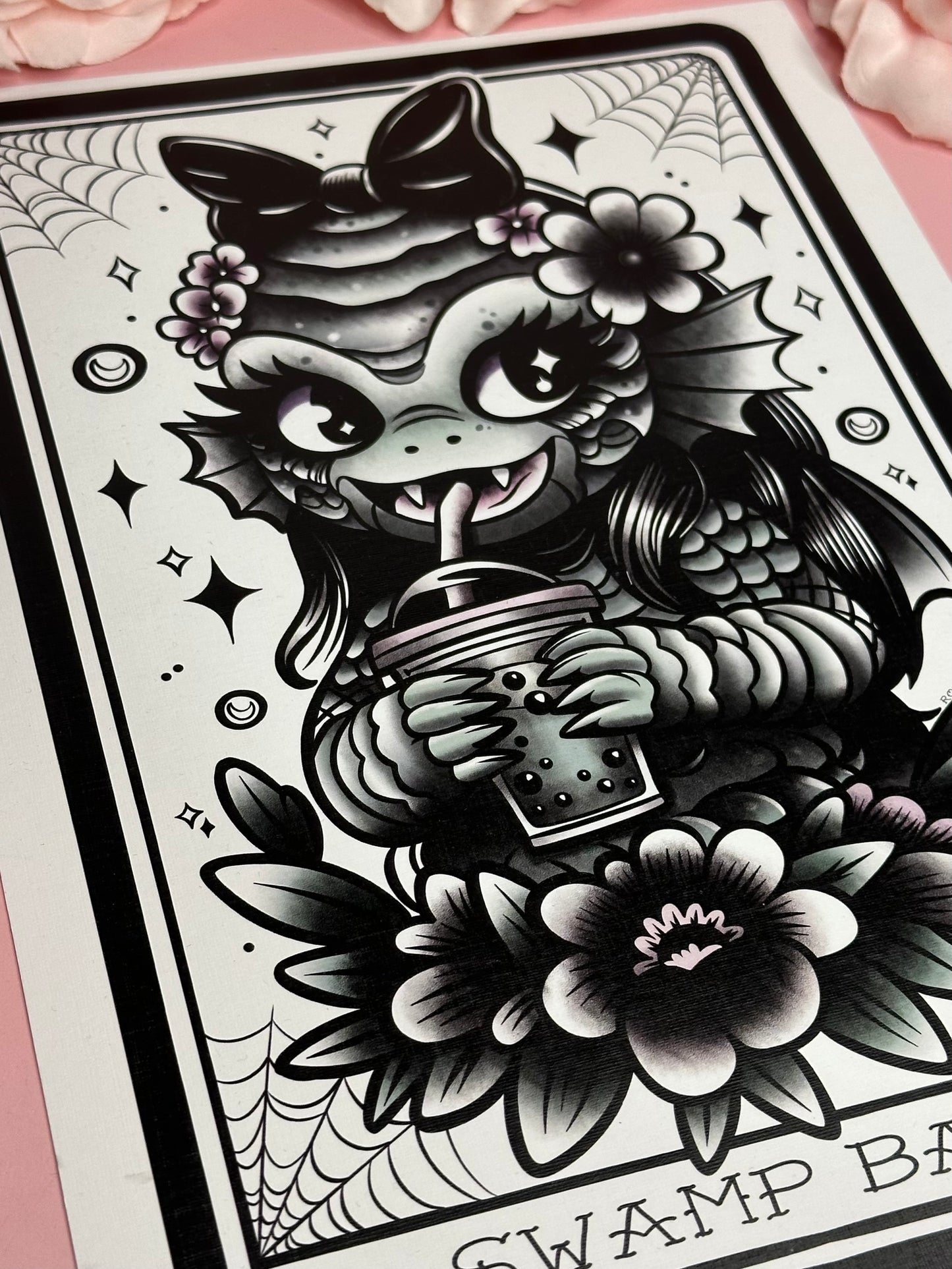 SWAMP BABY - THE GOTHIC TEA PARTY ROSE DEMON A4 print