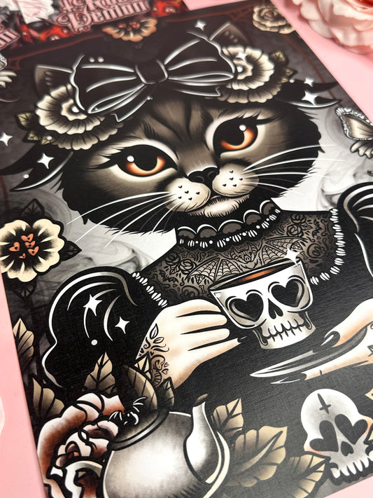 MADAME KITTY - ROSE DEMON A4 canvas print