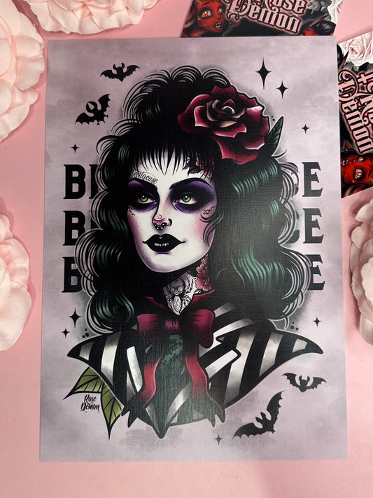 BEETLEJUICE BABE - ROSE DEMON A4 print