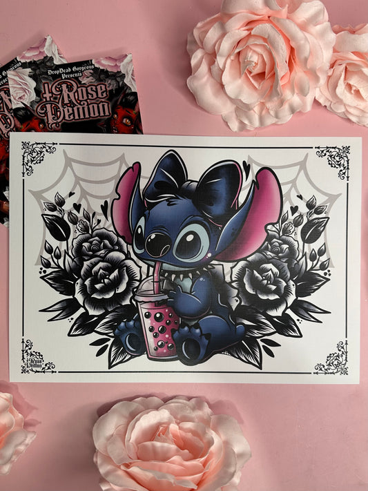 STITCH - The Gothic Tea Party ROSE DEMON A3 print