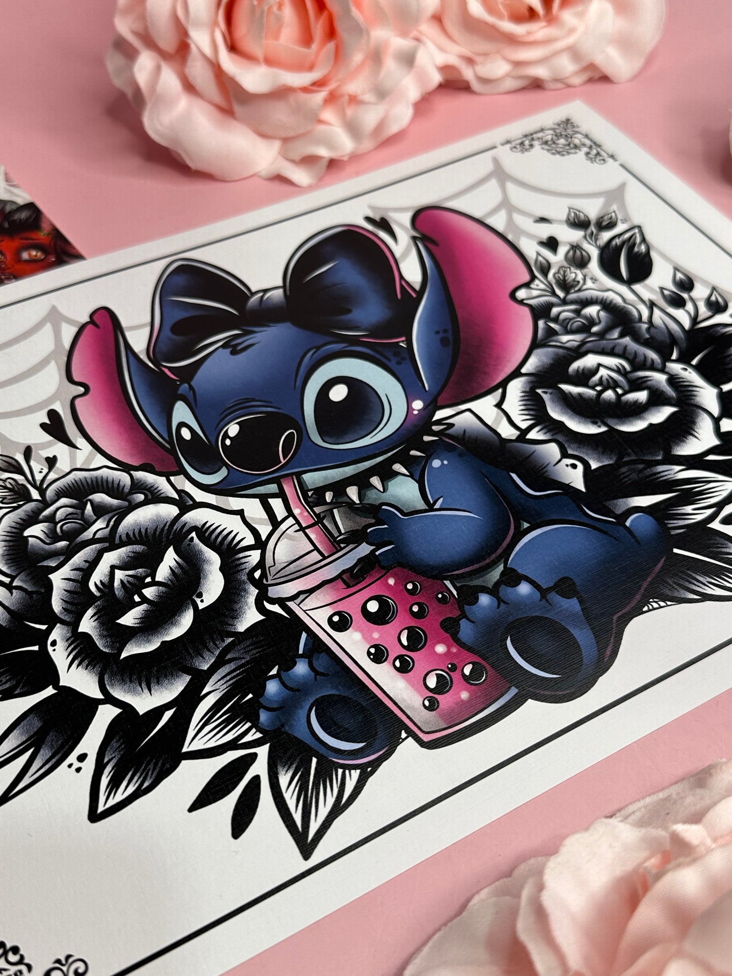 STITCH - The Gothic Tea Party ROSE DEMON A3 print