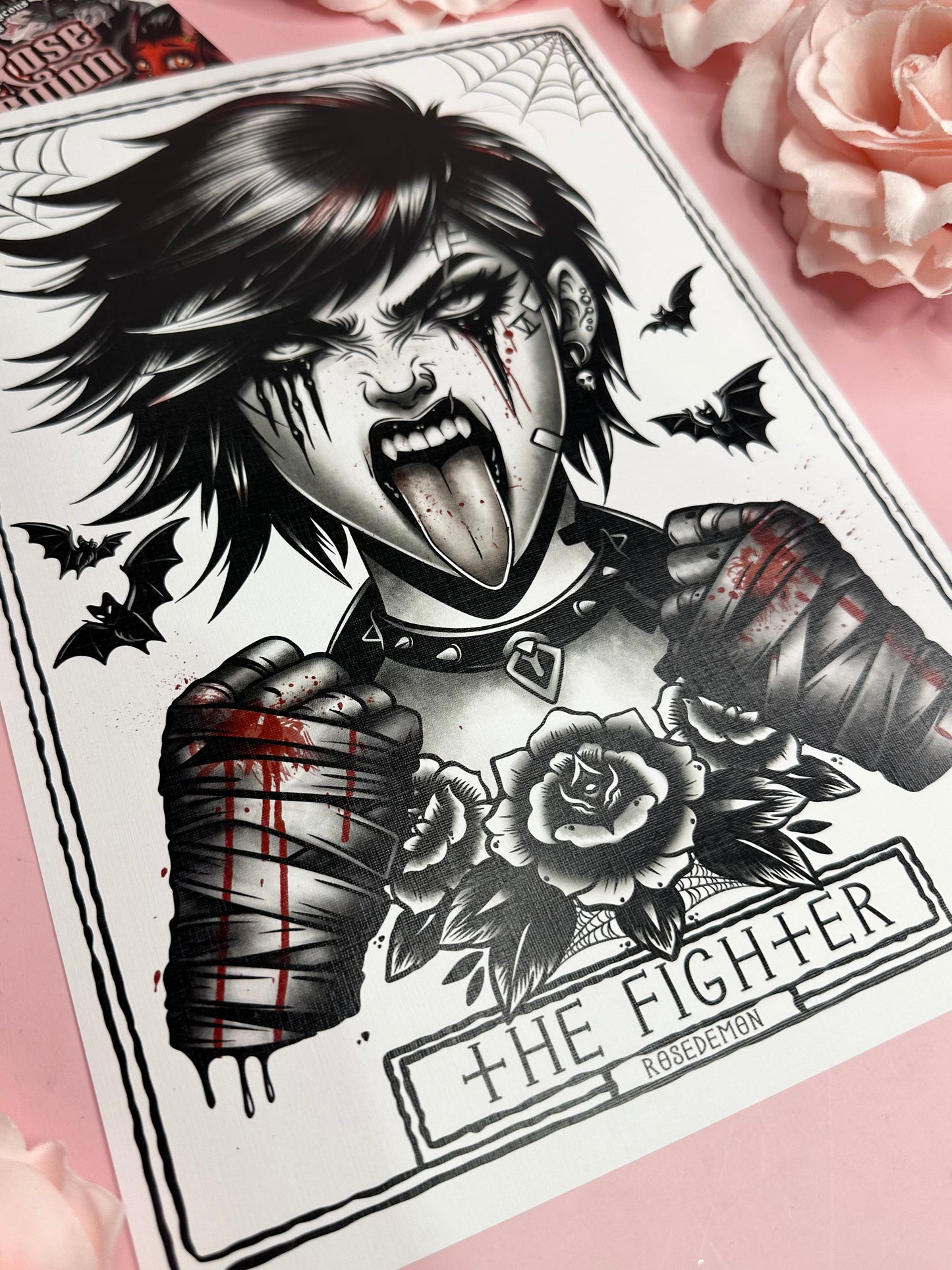 THE FIGHTER - ROSE DEMON A4 print