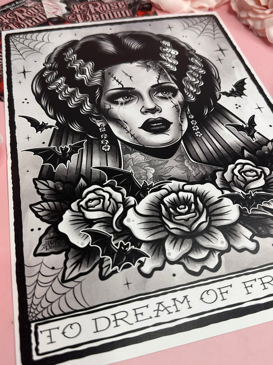 THE DREAM OF FREEDOM - ROSE DEMON A4 canvas print