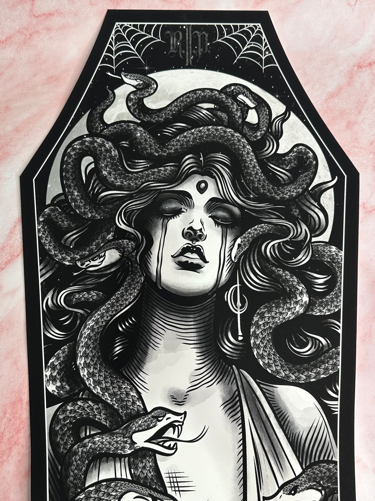 MEDUSA - ROSE DEMON coffin canvas print