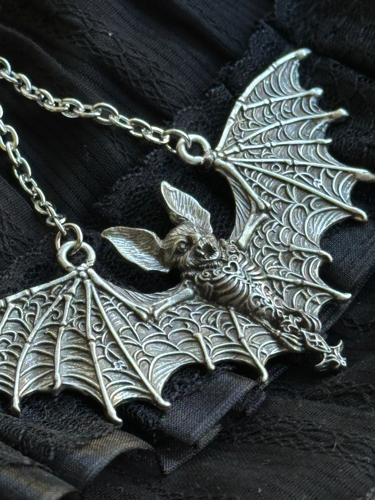 SKY PUPPY -  Mother of Hades Bat Necklace