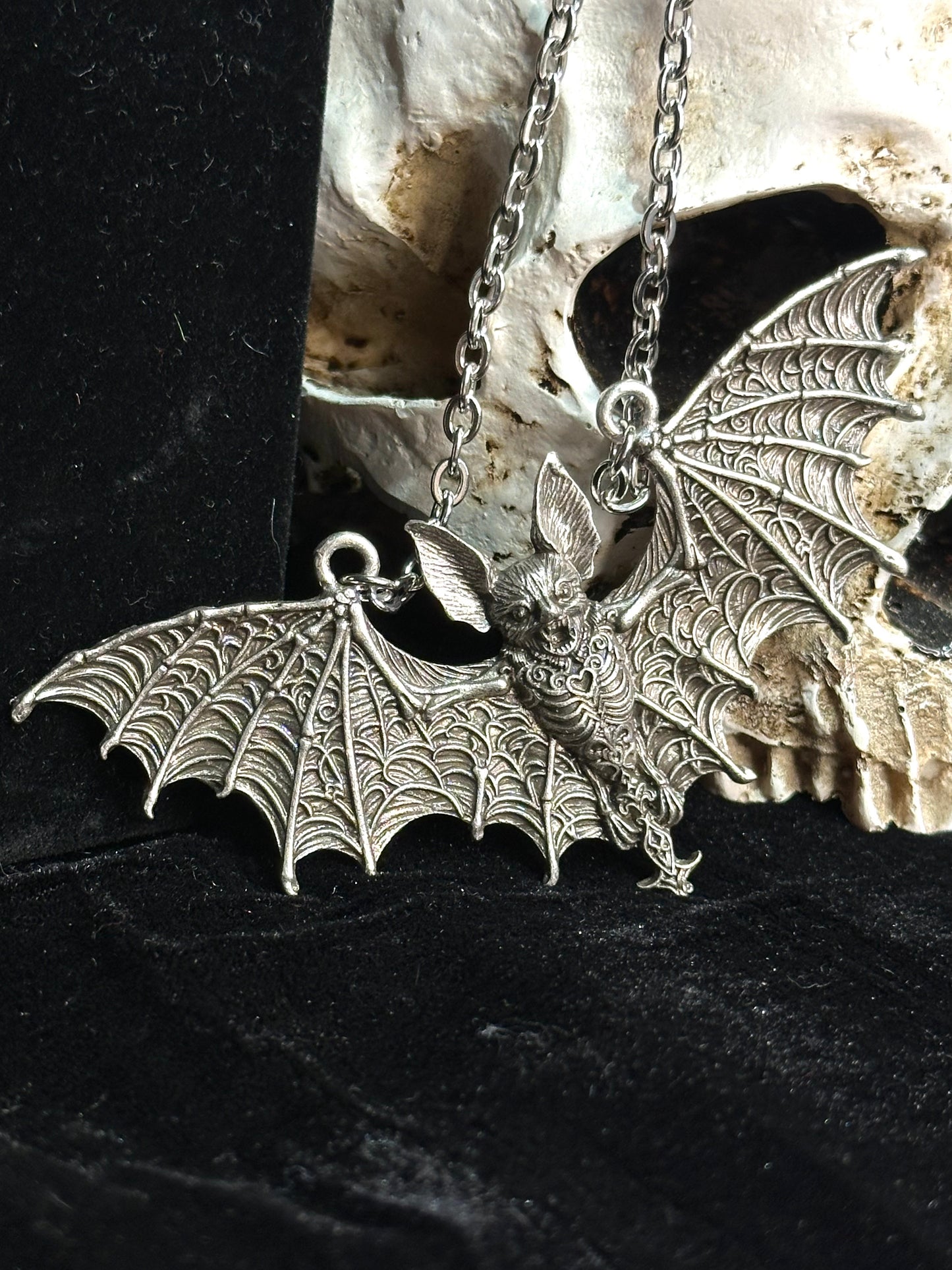 SKY PUPPY -  Mother of Hades Bat Necklace