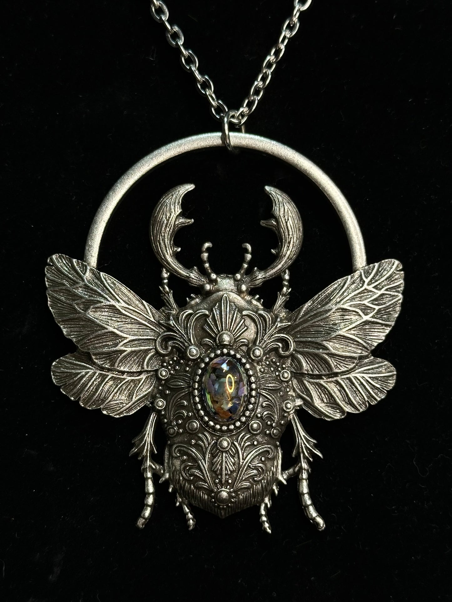 SCARAB RISING -  Mother of Hades Beetle Necklace