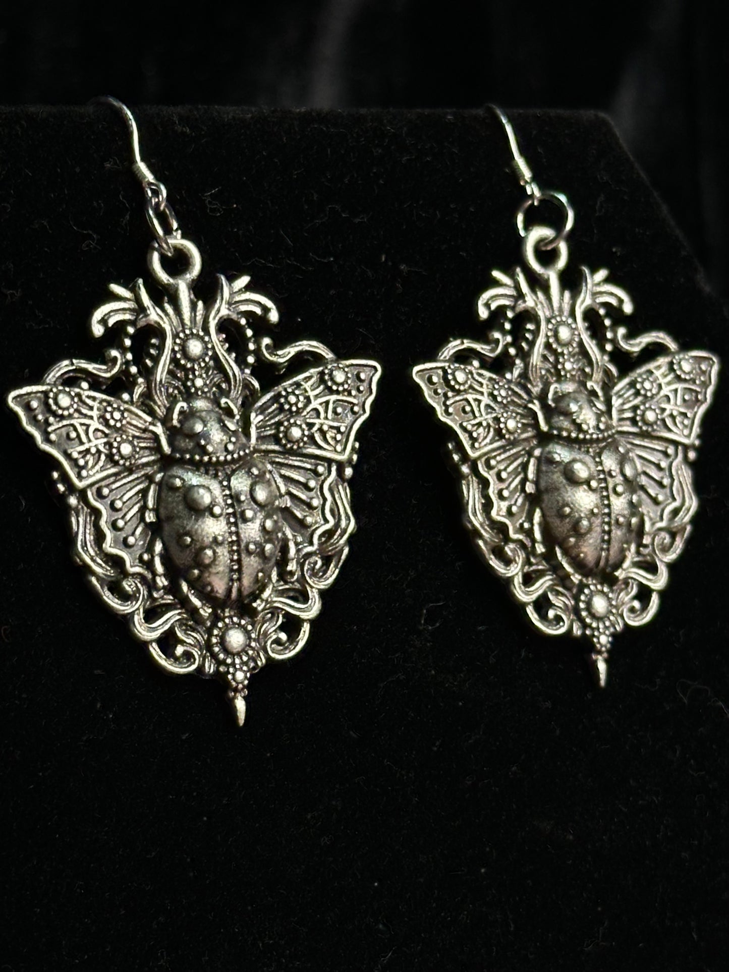 TWIN SCARAB    -  Mother of Hades Beetle Earrings