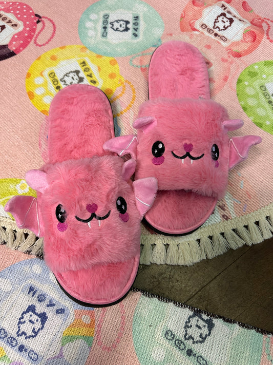 PINK TWINKLE- kawaii bat house slippers