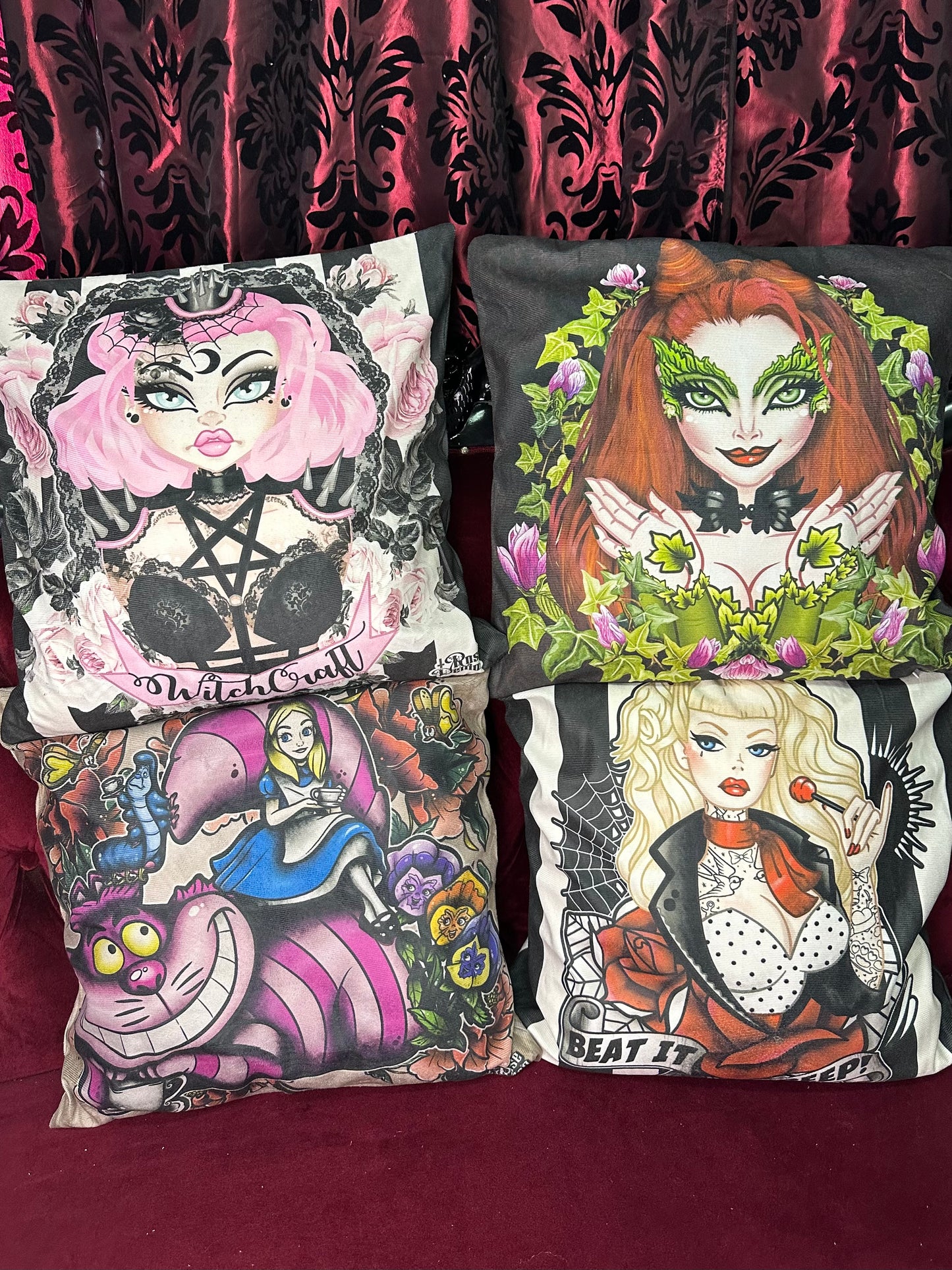 THE POISONOUS ONE - Rose Demon Cushion Cover
