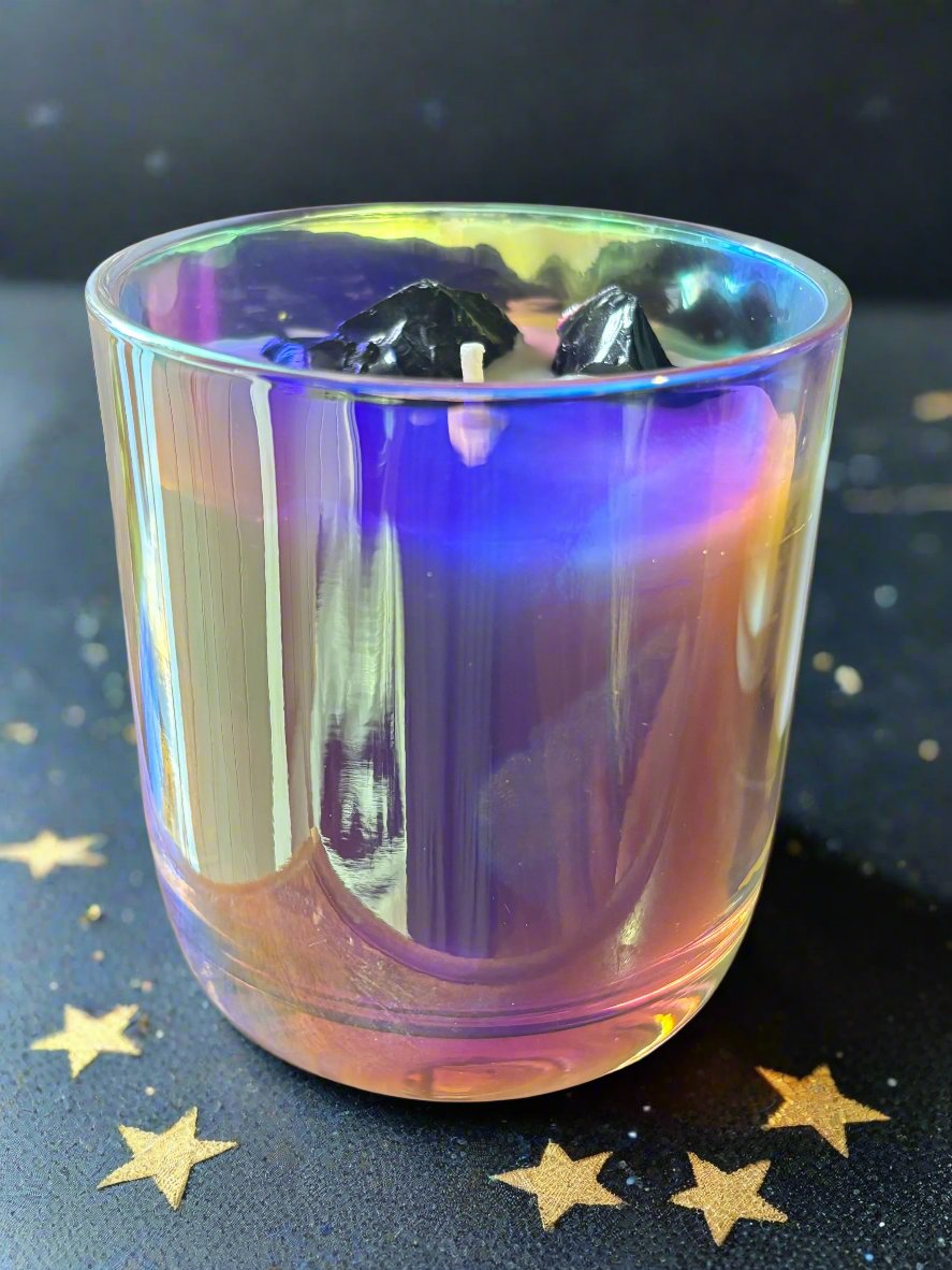 FULL MOON -  crystal stone soy candle